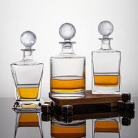 Vente en gros 750ml sans plomb whisky carafe ensemble pour liqueur/bourbon/brandy verre capacité du ménage