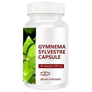 Capsule di <span class=keywords><strong>Gymnema</strong></span> <span class=keywords><strong>Sylvestre</strong></span> Vegetariane OEM Esportazione Origine Zhuhai Confezione Personalizzabile Dose 600mg 90 Capsule/Flacone Anti-Luce - Product Image 1