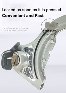 2023 O-Shape vélo serrure aluminium et acier inoxydable pêne dormant fer à cheval <span class=keywords><strong>crabe</strong></span> pinces nouvelles mesures de sécurité de vélo - Product Image 5