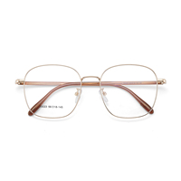 35023 Bingkai Kacamata Unisex dari Alloy Ringan dengan Rangka Tipis Vintage, Penyangga Hidung Silikon Lembut yang Ramah Kulit dan Nyaman