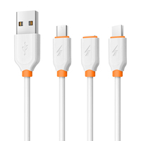 Cable de Datos con Conector Tipo-C de Alta Capacidad, Carga Rápida de 3A, Conductor de Cobre Puro, Adaptador de Transferencia de Datos Micro USB