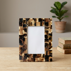 Paper Mirror <b>Frame</b> with Resin Chips by Axiom Home Accents-Eco-Friendly Wall <b>Mount</b> Indian Home Crafts - Product Image 3