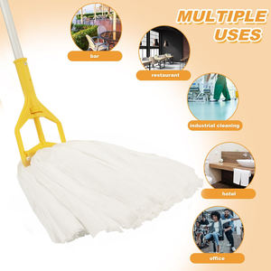 Tête de balai humide <span class=keywords><strong>Kentucky</strong></span> à poignée pivotante MSJ, pour usage commercial et industriel, remplacement, non tissé, extrémité coupée, nettoyage des sols avec haute visibilité - Product Image 2
