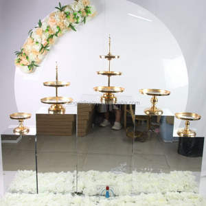 Iangel-estante de exhibición personalizado, 70cm de alto acrílico, blanco, decoración de boda, columna cuadrada - Product Image 5