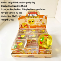 Jumbo Squishy Pomme Transparente Assortie, Jouet Anti-Stress à Presser, Extensible et Doux, pour Adolescents et Adultes
