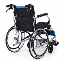 Fauteuil roulant en aluminium OEM à surface argentée de haute qualité - Mobilité pliable à prix d'usine avec roues en PU