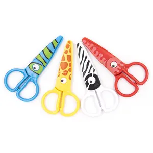 Fish Design Safety Blade Kids Blunt Scissors Classic Cheap Price 5" Plastic Kids Blunt Tip Scissors