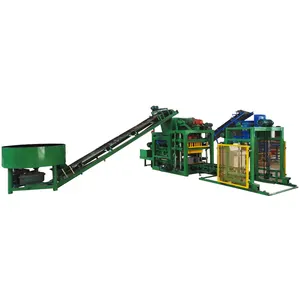 QT4-25 fully automatic concrete euro hollow block making machine production line price