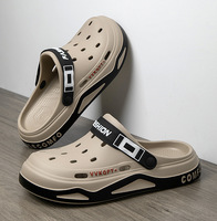 Chaussures de jardin de style nouveau pour hommes, vêtements d'extérieur d'été, chaussures de plage antidérapantes de style coréen pour hommes, style sac à dos, couvrant la tête