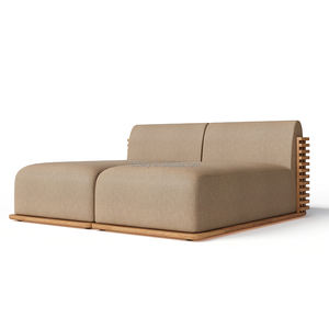 FERLY Chaise longue <span class=keywords><strong>de</strong></span> piscine <span class=keywords><strong>2023</strong></span> Offre Spéciale Piscine en bois <span class=keywords><strong>de</strong></span> teck massif Chaise longue double extérieure - Product Image 1