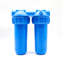 Boîtiers de filtre à eau ROYOL Duplex à 2 étages en plastique bleu 1/2" 3/4" 1" pour usage extérieur et domestique – Manuel