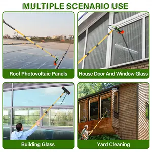 High Reach Window And Solar Panel Aluminum Telescopic Water Fed Cleaning Pole