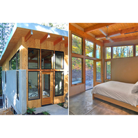 Villa moderna de lujo, casa prefabricada con característica impermeable, construida con estructura de madera duradera, totalmente amueblada