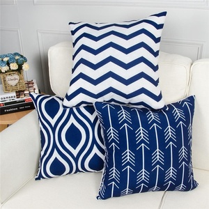 Nordic Simple Style <strong>Blue</strong> Geometric Printed Decorative <strong>Cushion</strong> <strong>Cover</strong> Sofa Throw Pillowcase <strong>Cover</strong> for Home - Product Image 4
