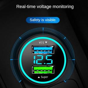 ที่ชาร์จไฟในรถทำจากโลหะทั้งหมด66W อะแดปเตอร์ USB <span class=keywords><strong>2</strong></span>พอร์ตคู่ชนิด C สำหรับชาร์จสถานีชาร์จในรถยนต์สินค้าออกใหม่ - Product Image 5