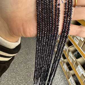 New Arrivals Semi-finished Product 3mm Strands Faceted <strong>Black</strong> Tourmaline Healing Crystal Bracelets <strong>Beads</strong> for Sale - Product Image 4