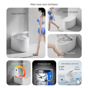Inodoro Inteligente Automático Moderno en Oferta, Inodoro de Cerámica con Bidé, Montado en el Suelo, Control Remoto Incluido, Drenaje S-Trap/P-Trap - Product Image 4