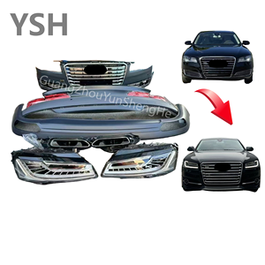 ชุดแต่งคุณภาพสูงสำหรับ Audi A8 D4 รุ่นปี 11-13 อัพเกรดเป็นรุ่นปี 17 สไตล์ <span class=keywords><strong>W12</strong></span> หรือ S8 กันชนหน้า-หลัง ไฟหน้า ไฟท้าย ฝากระโปรงท้าย - Product Image 5