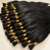 Chaofan Cheveux Humains Remy en Vrac pour Tressage Sans Trame Noir 12-24 Pouces 100g Vente en Gros Chine
