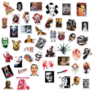 50 Uds. Pegatinas de grafiti de personajes de películas de terror clásicas para regalo de Halloween, decoración de libros de pared, vinilo, pegatina de miedo genial - Product Image 3