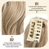 Extensions de cheveux synthétiques en queue de cheval à pince, résistantes à la chaleur, super ondulées et volumineuses, pour vente en gros
