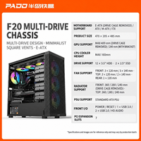 Boîtier de serveur de stockage F20 12 HDD EATX ATX Full Tower en acier avec cages de disques amovibles, support de radiateur 360 mm, 7 emplacements PCIe