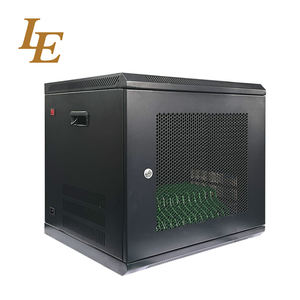 Armoire de charge USB SPCC 16 ports, 3 niveaux, avec porte avant en verre trempé et porte arrière grillagée, 600 mm, en stock - Product Image 5