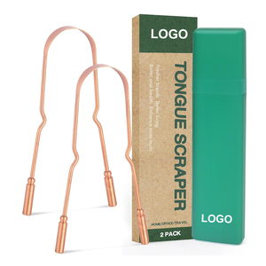 Il raschietto per lingua di rame OEM per adulti 100% rame puro naturalmente antimicrobico bandisce l'alito cattivo e mantiene l'igiene orale - Product Image 1