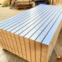 Plaque rainurée 6mm 12mm 18mm en bois naturel stratifié MDF pour revêtement de sol
