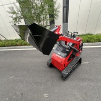 Chargeuse compacte sur chenilles écoénergétique à faible consommation de carburant avec tête de fraisage et trancheuse pour la récolte agricole et la manutention de marchandises en entrepôt