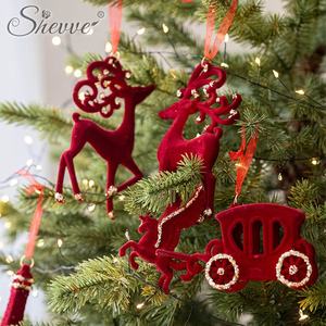 Ornements <span class=keywords><strong>de</strong></span> renne <span class=keywords><strong>en</strong></span> velours faits à la main <span class=keywords><strong>de</strong></span> luxe décorations d'arbre <span class=keywords><strong>de</strong></span> Noël <span class=keywords><strong>de</strong></span> qualité supérieure boules pendentifs à breloques pour les vacances à la maison - Product Image 6