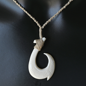 Ngx121 đồ trang sức thủ công cho Nam Bộ lạc nguyên thủy New Zealand maori Mặt dây chuyền móc cá xương yak Vòng cổ Hawaii Quà Tặng lướt sóng - Product Image 3