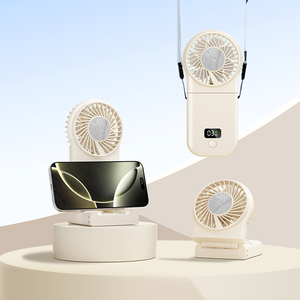 พัดลม USB อเนกประสงค์แบบพกพา, พัดลมขนาดเล็กพกพาสามารถพับเก็บได้พัดลมระบายความร้อนขนาดเล็กพร้อมจอแสดงผลดิจิตอล - Product Image 4