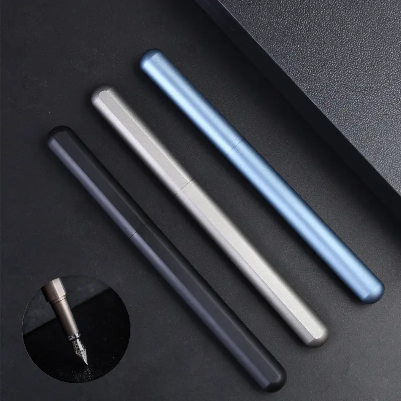 TTX OEM Business Office Luxury Custom Logo Lapiceros Gift Box Packaging Metal Roller Calligraphy Fountain Pen