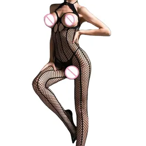 Sexy Fishnet girl cupless crotchless body stocking bodystocking