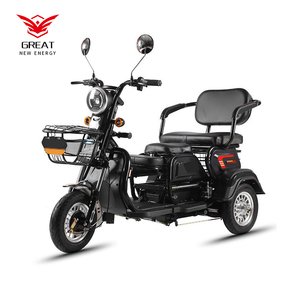 Vélo <span class=keywords><strong>tricycle</strong></span> électrique adulte à trois roues à deux places avec moteur pour passager - Product Image 2