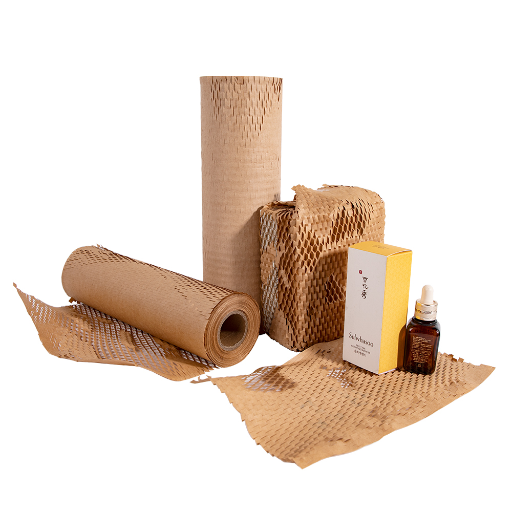 Cushioned Paper Roll Recyclable Packaging Gift Fragile Products Shock Buffer