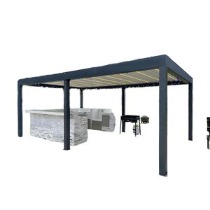 Sistema de Toldo Retráctil Ajustable e Impermeable de Aluminio para Exteriores, Gazebo de Jardín, Terraza, Patio, Pérgola - Product Image 2