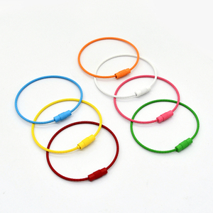 EWANG coloré enduit avion câble porte-clés boucles acier inoxydable câble porte-clés - Product Image 2