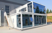 Moderno portátil al aire libre pequeña estructura de acero contenedor Modular Casa Hogar Oficina tienda uso móvil sándwich Panel arquitectura