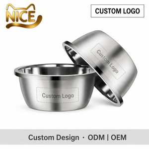 Set di Ciotole per Cani di Taglia Grande in Acciaio Inox, Ciotole Metalliche ad Alta Capacità per Cibo e Acqua, Resistenti e di Qualità - Product Image 1