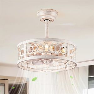 Lustre de <span class=keywords><strong>plafond</strong></span> style ferme, lampe ventilateur, antique américain, chambre blanchie à la chaux, salle à manger, supermarché - Corps - Product Image 5