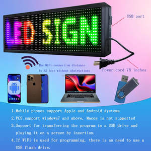 Módulo de señalización digital WiFi con pantalla LED RGB para exteriores con mensaje móvil para uso en interiores y exteriores - Product Image 4