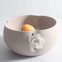 Nouvelle Arrivée 2026 – Décoration d'Intérieur Luxe en Céramique Géométrique Beige Moucheté Faite à la Main, Écologique, Style Mid-Century Moderne, Étanche