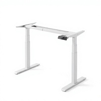 Cadre de bureau électrique moderne en acier, double moteur, réglable en hauteur sur 3 niveaux, base assis-debout, colonne de levage pour bureau et domicile