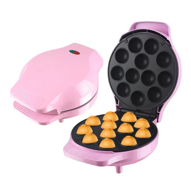 Mini máquina de waffle elétrica removível redonda para fazer waffles, grelha para fazer donuts e bolinhos, máquina de waffle de ovo e cupcake
