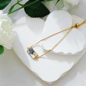 Real Dried Flower <b>Bracelet</b> Adjustable Pull <b>Copper</b> <b>Bracelet</b> Handmade Preserved Fresh Flower <b>Bracelet</b> Women Jewelry - Product Image 3