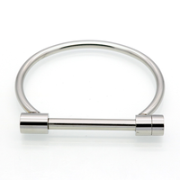 Bracelet femme en acier inoxydable, fermoir à vis, en forme de léopard, fer à cheval, or Rose