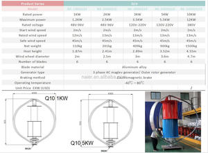 Vente directe d'usine : Éolienne à axe vertical 1kW, 2kW, 3kW, 5kW, 10kW, modèle NE-2000Q - Product Image 6
