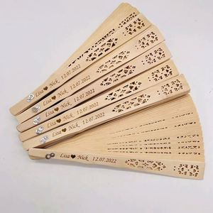 Abanico Portátil de Bambú Español Ecológico Tallado a Mano para Decoración de Negocios y Hogar, Idea de Regalo Corporativo - Product Image 4